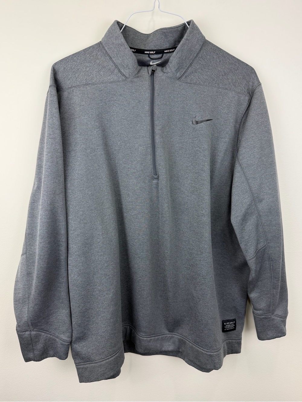 Nike Golf Dri-FIT Gray Heather 1/2 Zip Pullover XXL Performance Golf